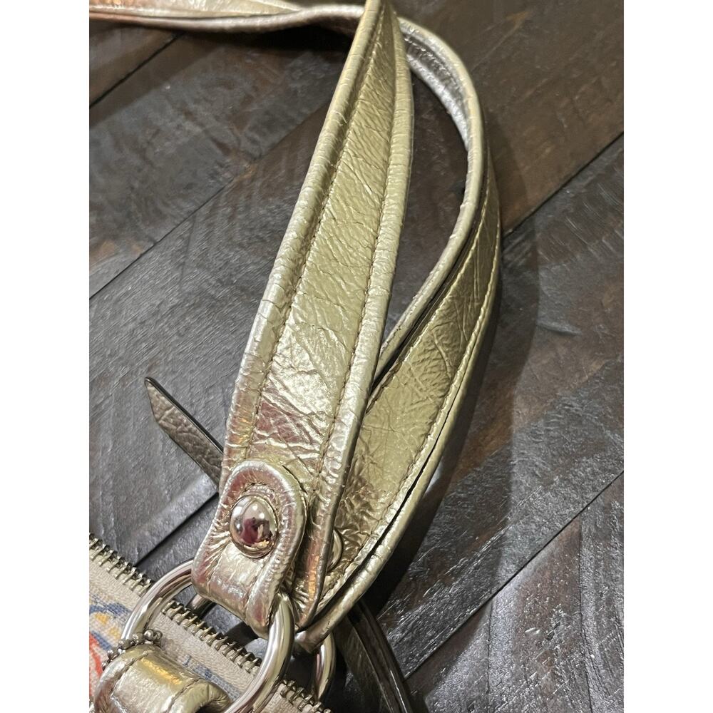 Coach Poppy Dream C Tote Multicolor with Gold Metallic Leather Trim Y2K - Picture 14 of 16